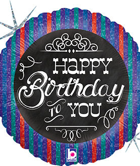 Happy Birthday Chalkboard Balloon
