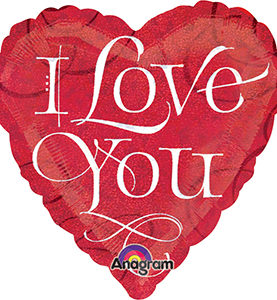 I Love You Calligraphy Balloon