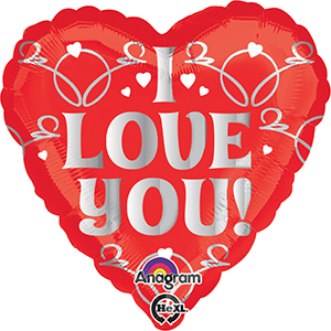 I love you heart shaped balloon