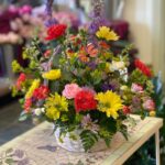 Spring basket filled with all the bright colors of the season